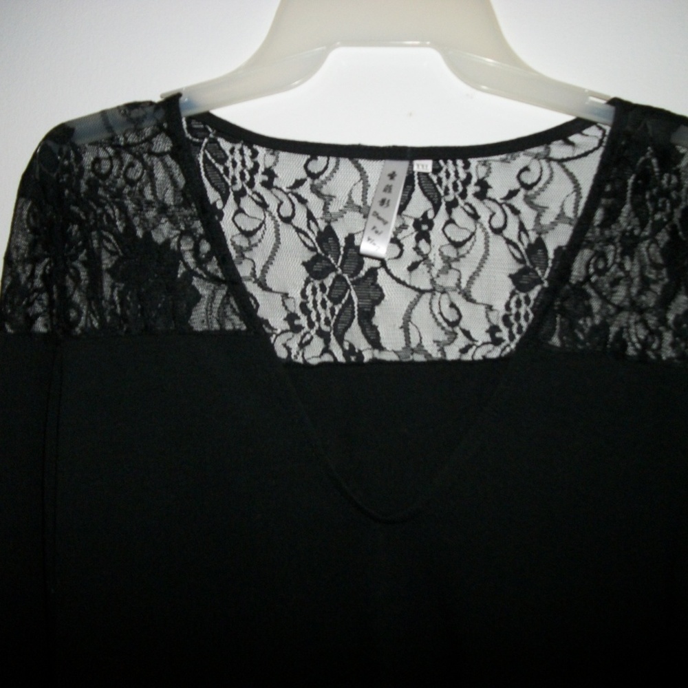 Lace top long sleeve shirt